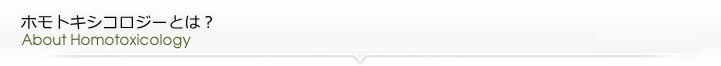 ホモトキシコロジーとは？
