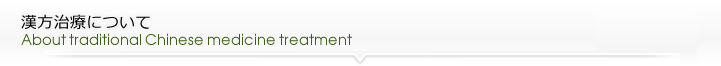 漢方治療について