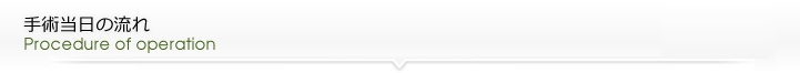手術当日の流れ